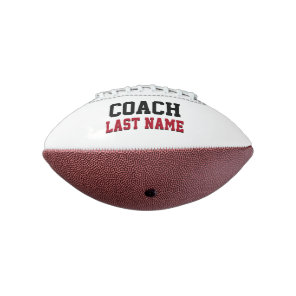 Coach Personalized Last Name Football