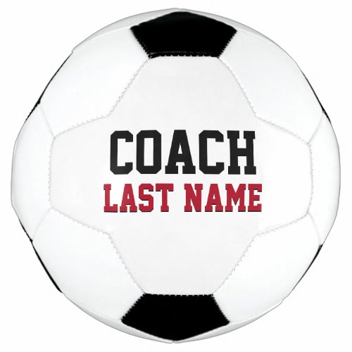 Coach Personalized Last Name Soccer Ball