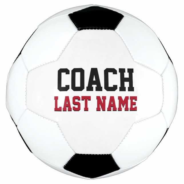 Coach Personalized Last Name Soccer Ball (Front)