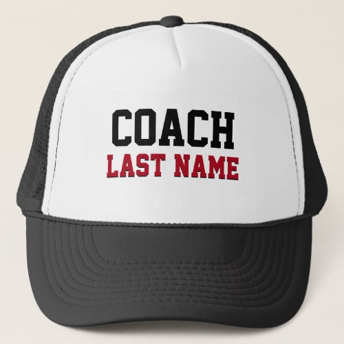 Coach Personalized Last Name Trucker Hat