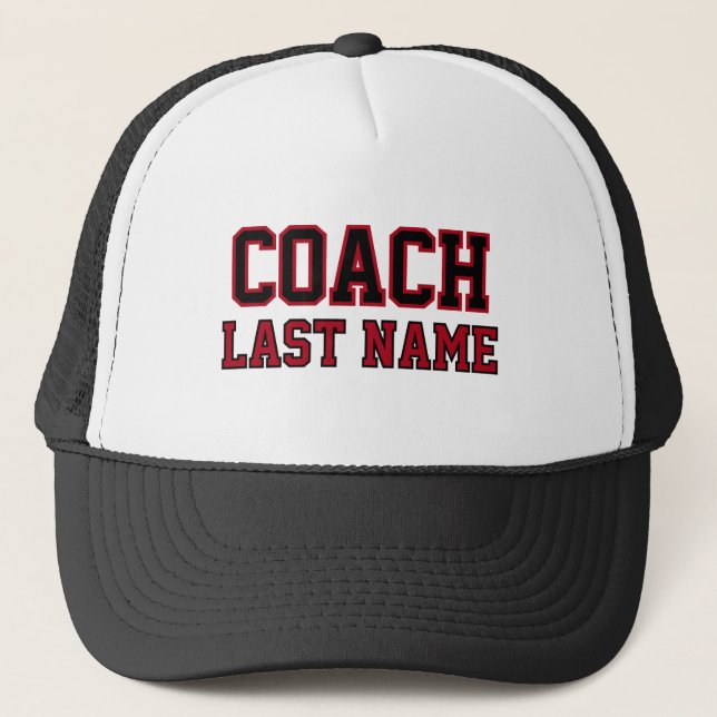Coach Personalized Last Name Trucker Hat (Front)