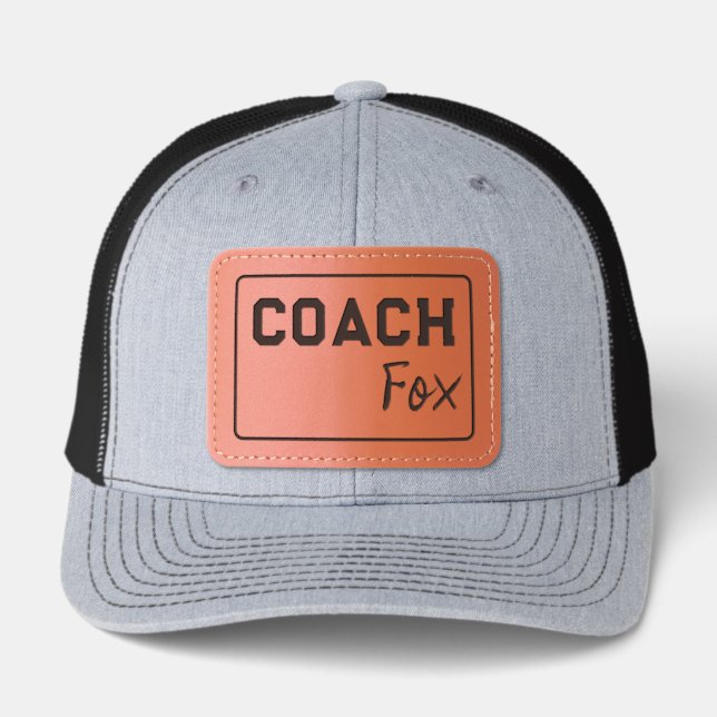 Coach Personalized Team Leader Leather Patch Hat (Front)