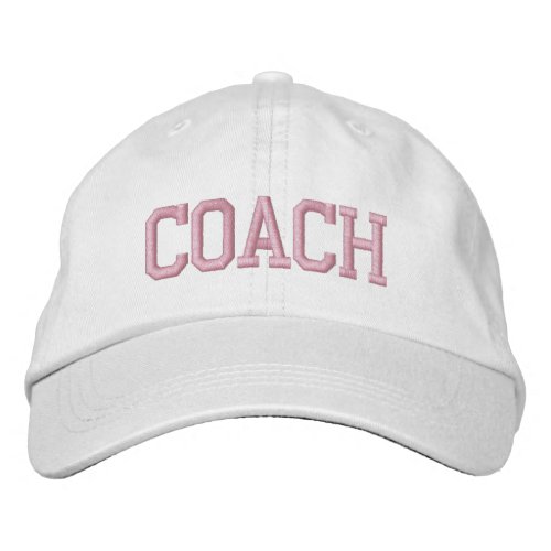 Coach pink custom text modern sports embroidered baseball cap