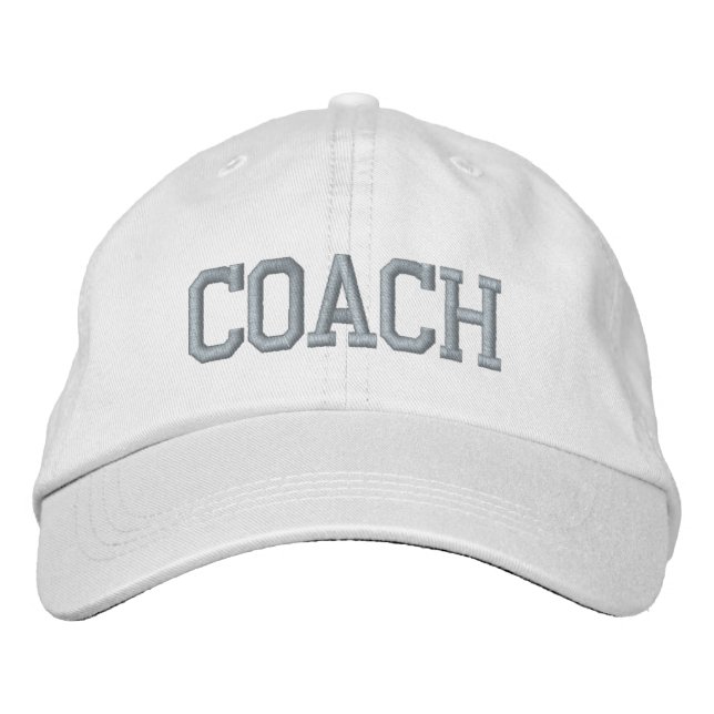 Coach pink custom text modern sports embroidered baseball cap (Front)
