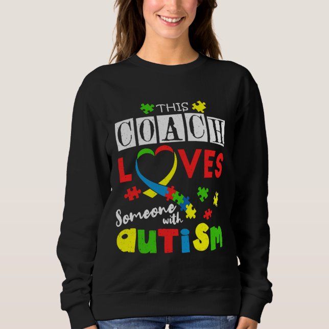 Coach Puzzle Special Love Autism Awareness Sweatshirt (Front)