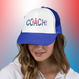 Coach! Red White Blue Splash Patriotic Tim Walz