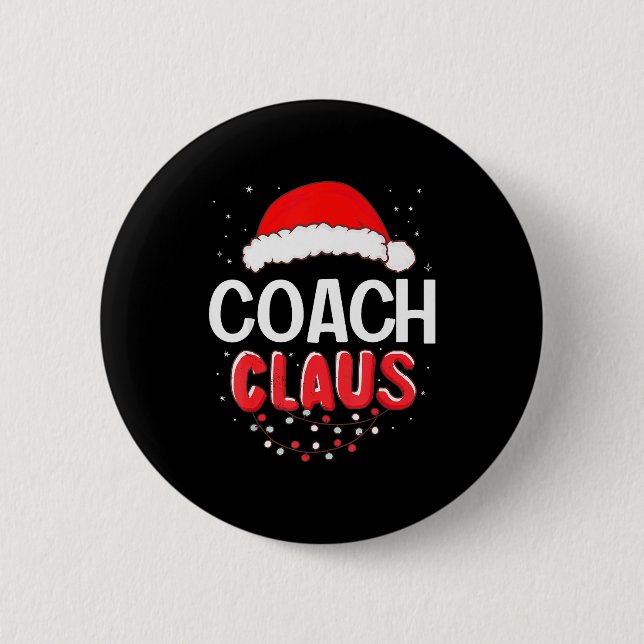 Coach Santa Claus Christmas Matching Costume  Button (Front)