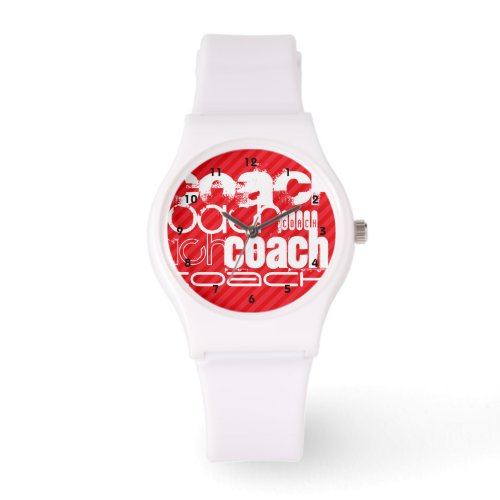 Coach Scarlet Red Stripes Watch