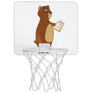 Coach Sleepy Bear Mini Basketball Hoop