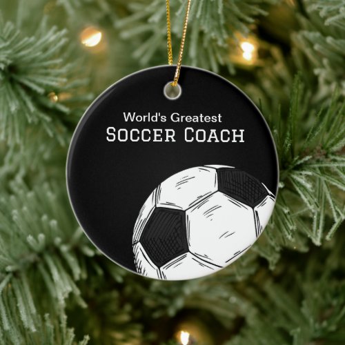 Coach Soccer Ball Christmas Ornament