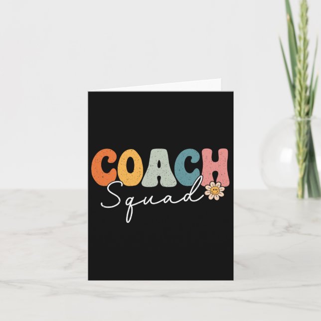 Coach Squa Back To School Funny Coaching First Day Card (Front)