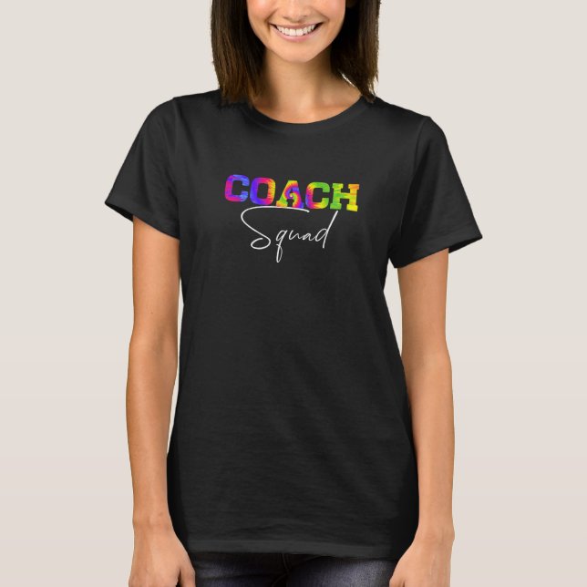Coach Squad Tie Dye Hello Back To School Appreciat T-Shirt (Front)