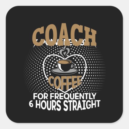 Coach Square Sticker