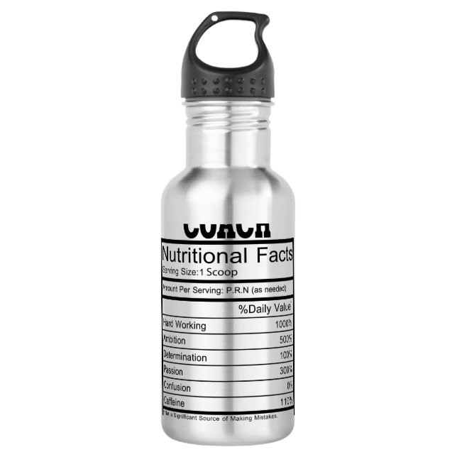 Coach Stainless Steel Water Bottle (Front)