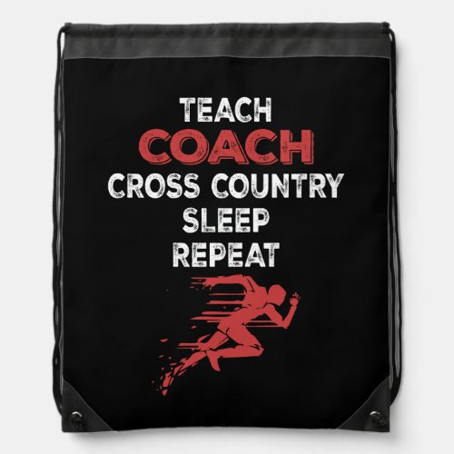 Coach Teacher Sports Teach Coach Cross Country Sle Drawstring Bag