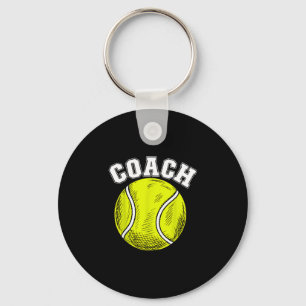 Coach tennis ball graphic funny tennis coac top keychain
