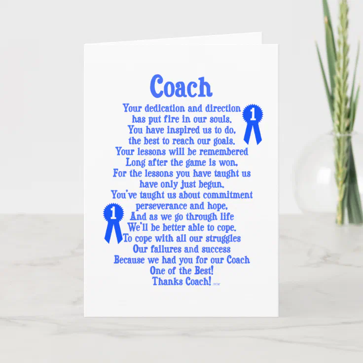 Coach Thank You | Zazzle