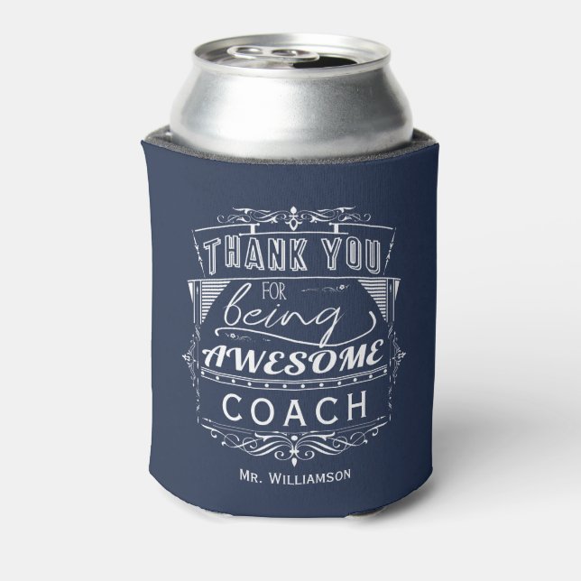 Coach Thank You Appreciation Can Cooler (Can Back)