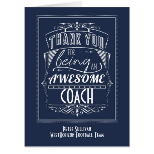 Coach Thank you Awesome Oversized Card