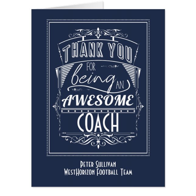 Coach Thank you Awesome Oversized Card (Front)