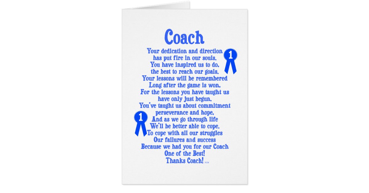 coach thank you card zazzle