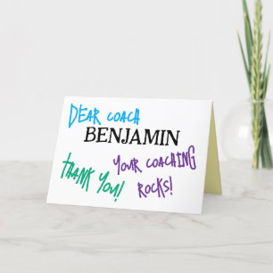 Coach Thank You Card, Coach Appreciation Card