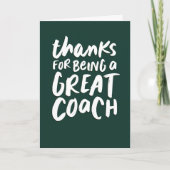 Coach thank you cool green and white card (Front)