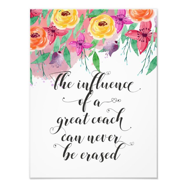 Coach thank you gift Coach appreciation Gift Photo Print (Front)
