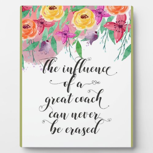 Coach thank you gift Coach appreciation Gift Plaque