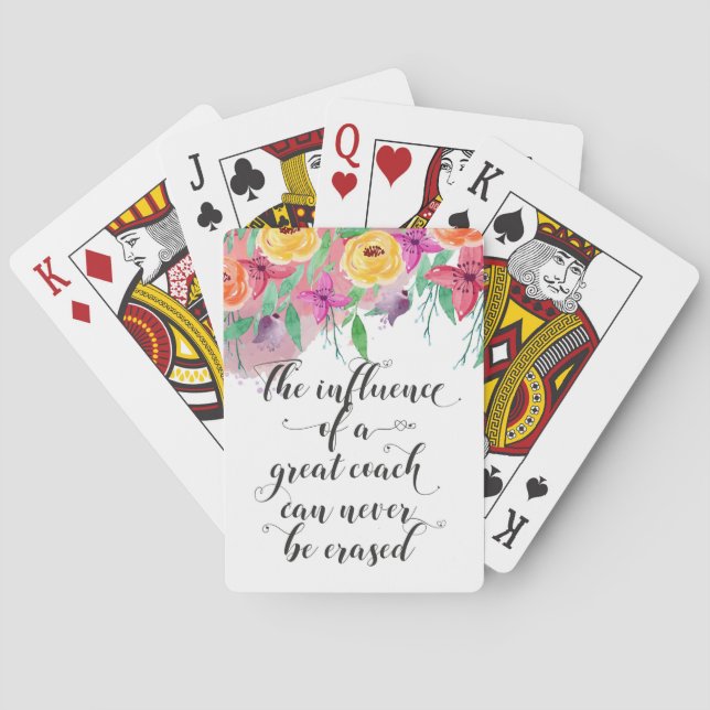 Coach thank you gift Coach appreciation Gift Poker Cards (Back)