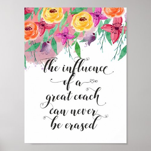 Coach thank you gift Coach appreciation Gift Poster