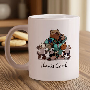 Coach Thank You Gift Wombat PE Teacher Artwork Giant Coffee Mug