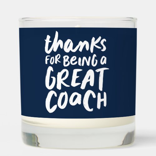 Coach thank you navy blue two photo personalized scented candle