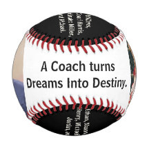 Coach Thank You Personalized Baseball with Photo