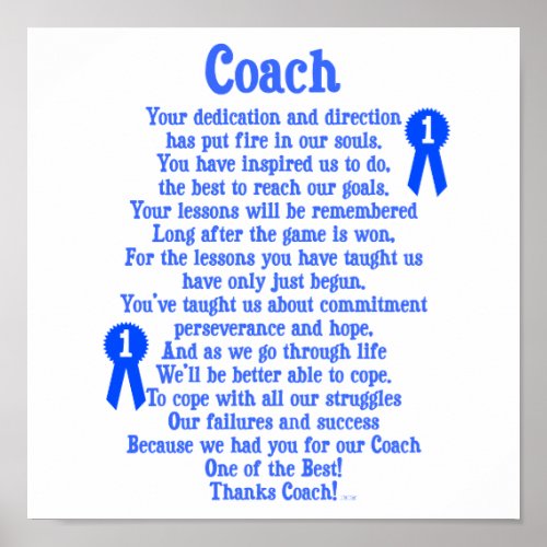 Coach Thank You Poster