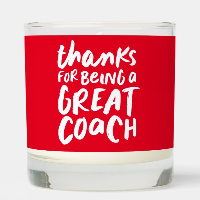 Coach thank you red two photo personalized scented candle (Front)