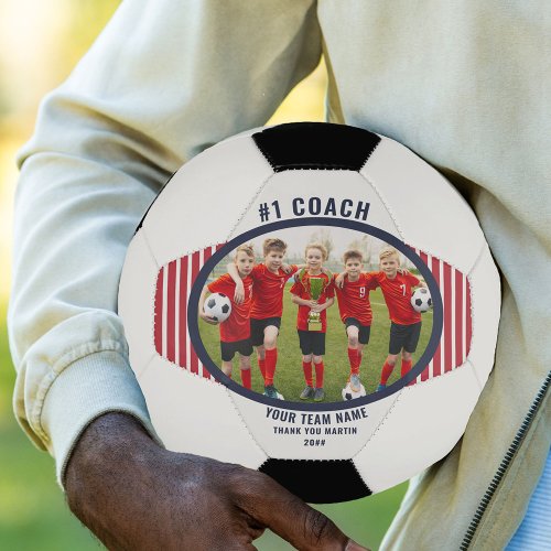 Coach Thank You Team Photo Personalized Soccer Ball