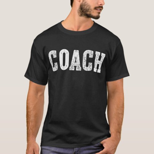 Coach Trainer Vintage Retro Stylish Print Graphic  T_Shirt