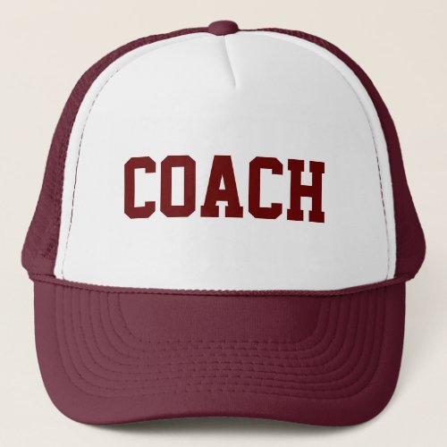 COACH Trucker Hat Maroon