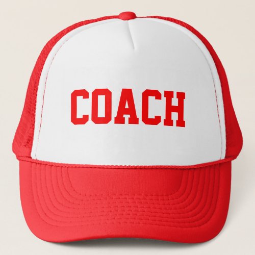 COACH Trucker Hat Red
