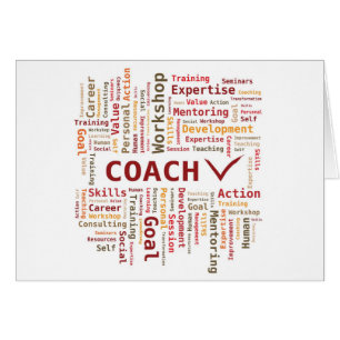 Coach Word Cloud Orange Brown Colors