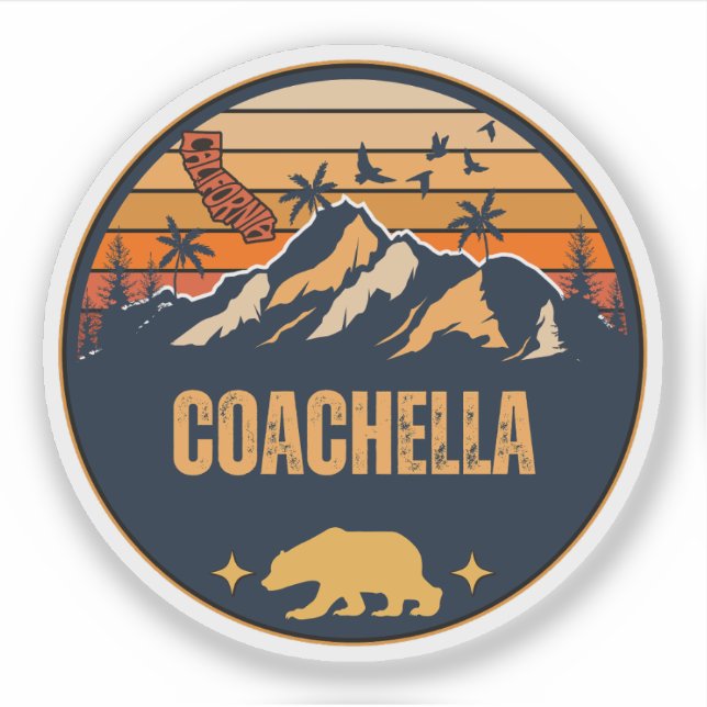 Coachella, California Sticker (Front)