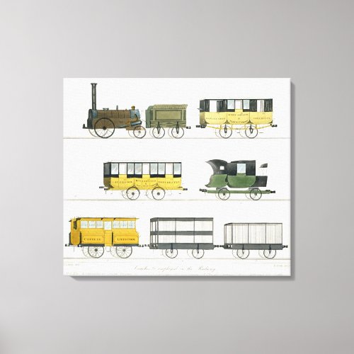 Coaches Employed on the Railway plate 7 from Liv Canvas Print