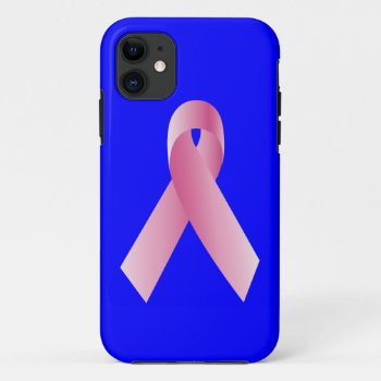 Coaches For A Cause_pink Ribbon Campaign On Blue Iphone 11 Case by UCanSayThatAgain at Zazzle