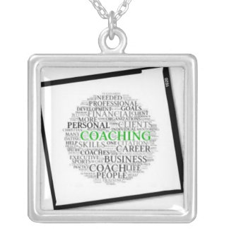Coaching Framed Square Necklace #6 Black Frame