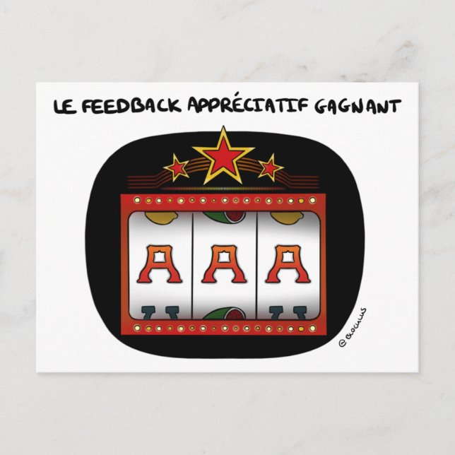 Coaching Map: A-A-A, feedback Postcard (Front)