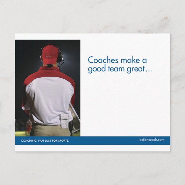 Coaching Sports Postcard (Front)