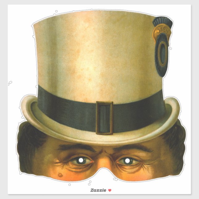 Coachman - Vintage Victorian Mask Sticker (Sheet)