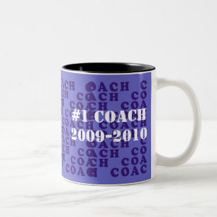 Coach's Mug - Purple Letters changable background