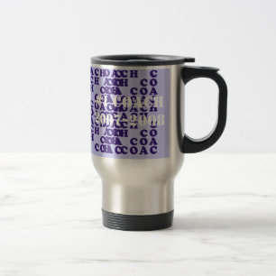 Coach's Mug - Purple Letters changable background